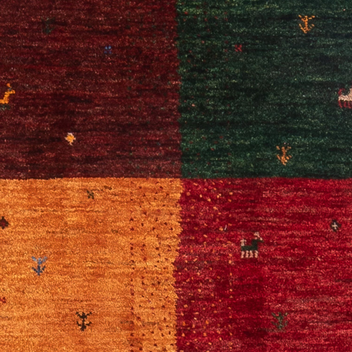 Gabbeh Teppich - Loribaft Perser - 126 x 82 cm - mehrfarbig