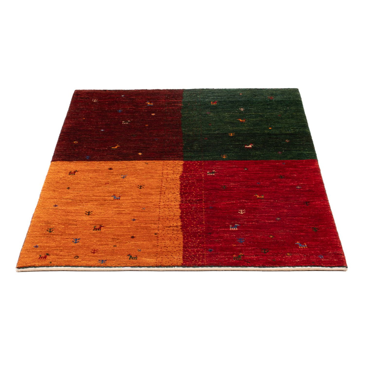 Gabbeh Teppich - Loribaft Perser - 126 x 82 cm - mehrfarbig