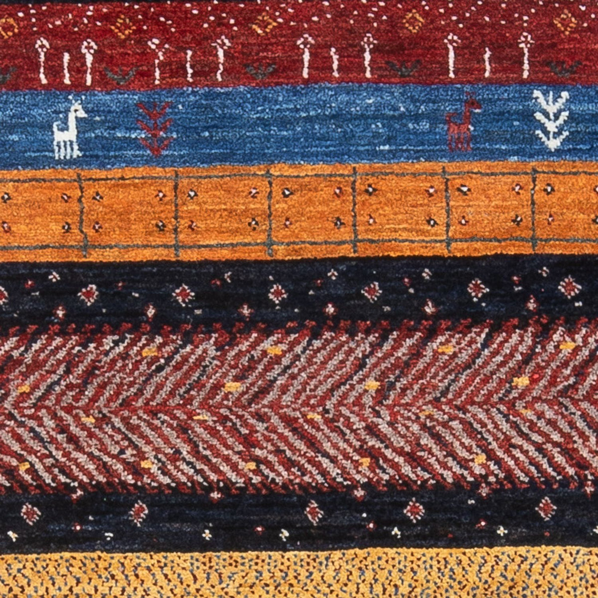 Gabbeh Teppich - Loribaft Perser - 135 x 87 cm - mehrfarbig