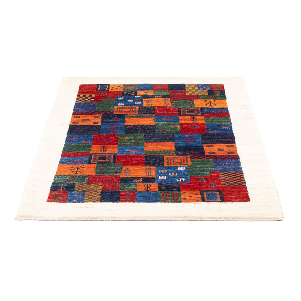 Gabbeh Teppich - Loribaft Perser - 132 x 86 cm - mehrfarbig
