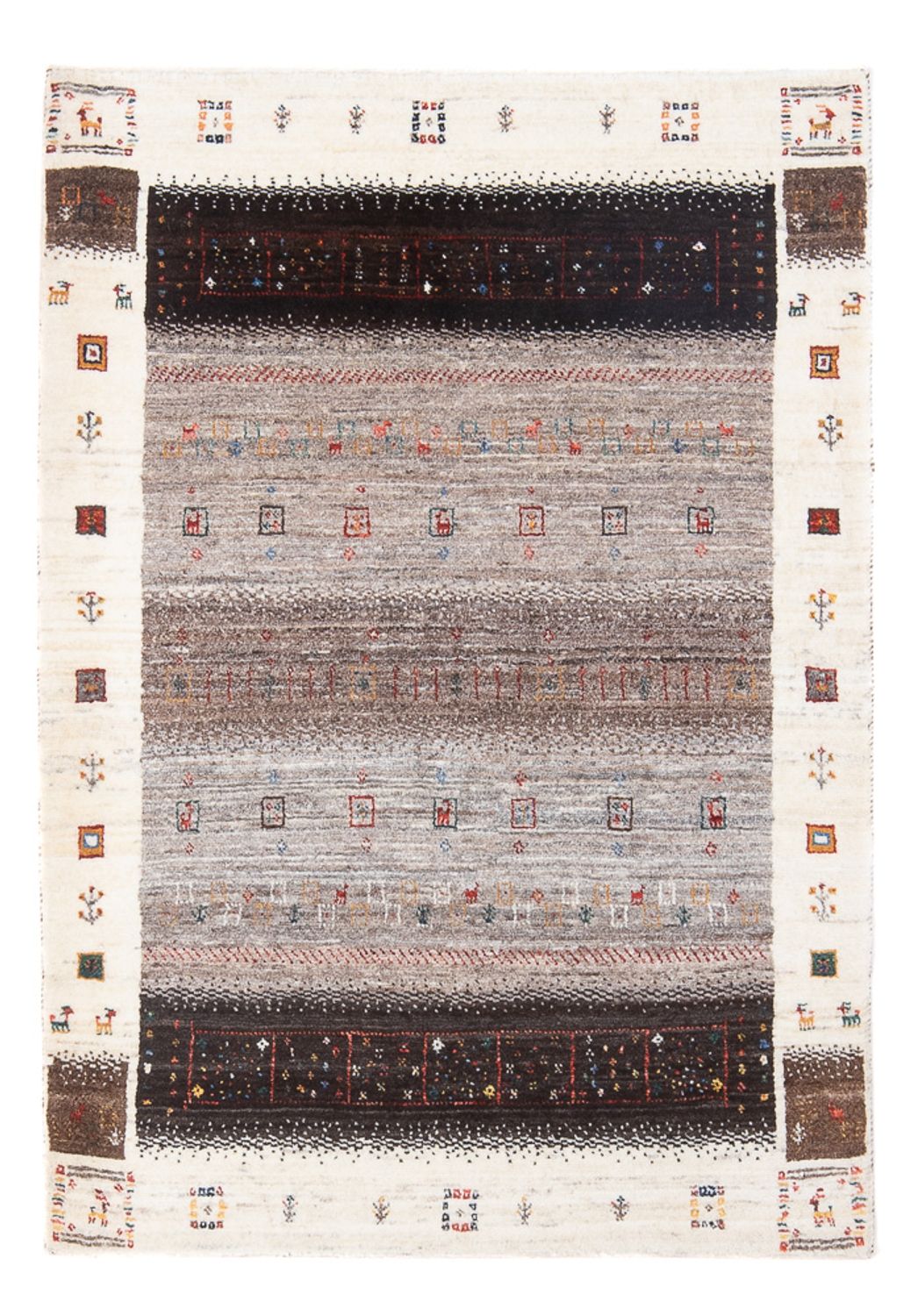 Gabbeh Teppich - Loribaft Perser - 125 x 87 cm - mehrfarbig