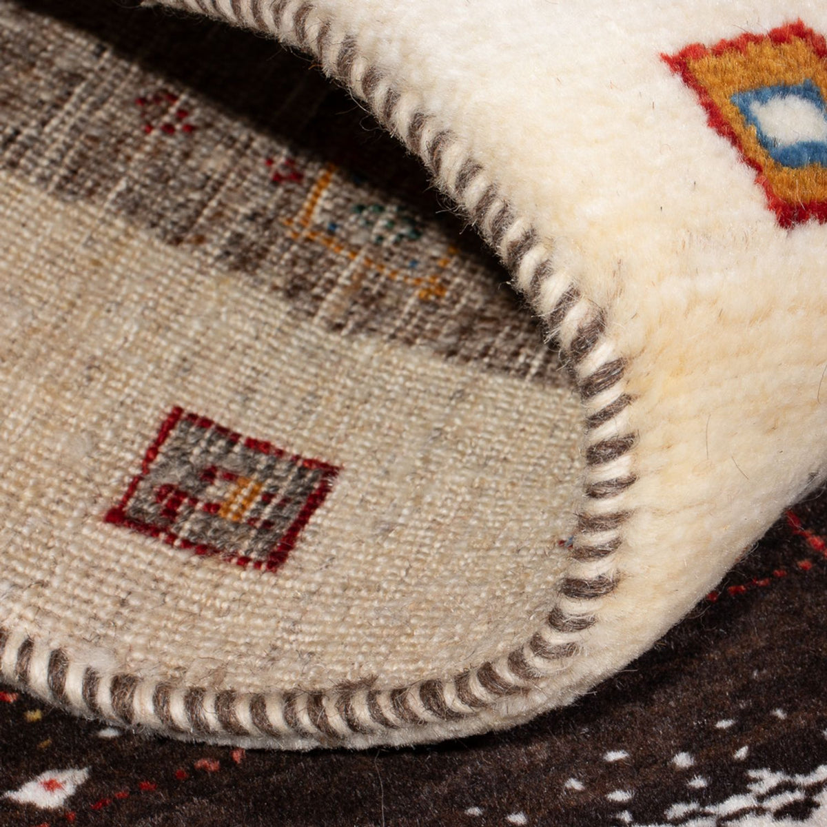 Gabbeh Teppich - Loribaft Perser - 125 x 87 cm - mehrfarbig