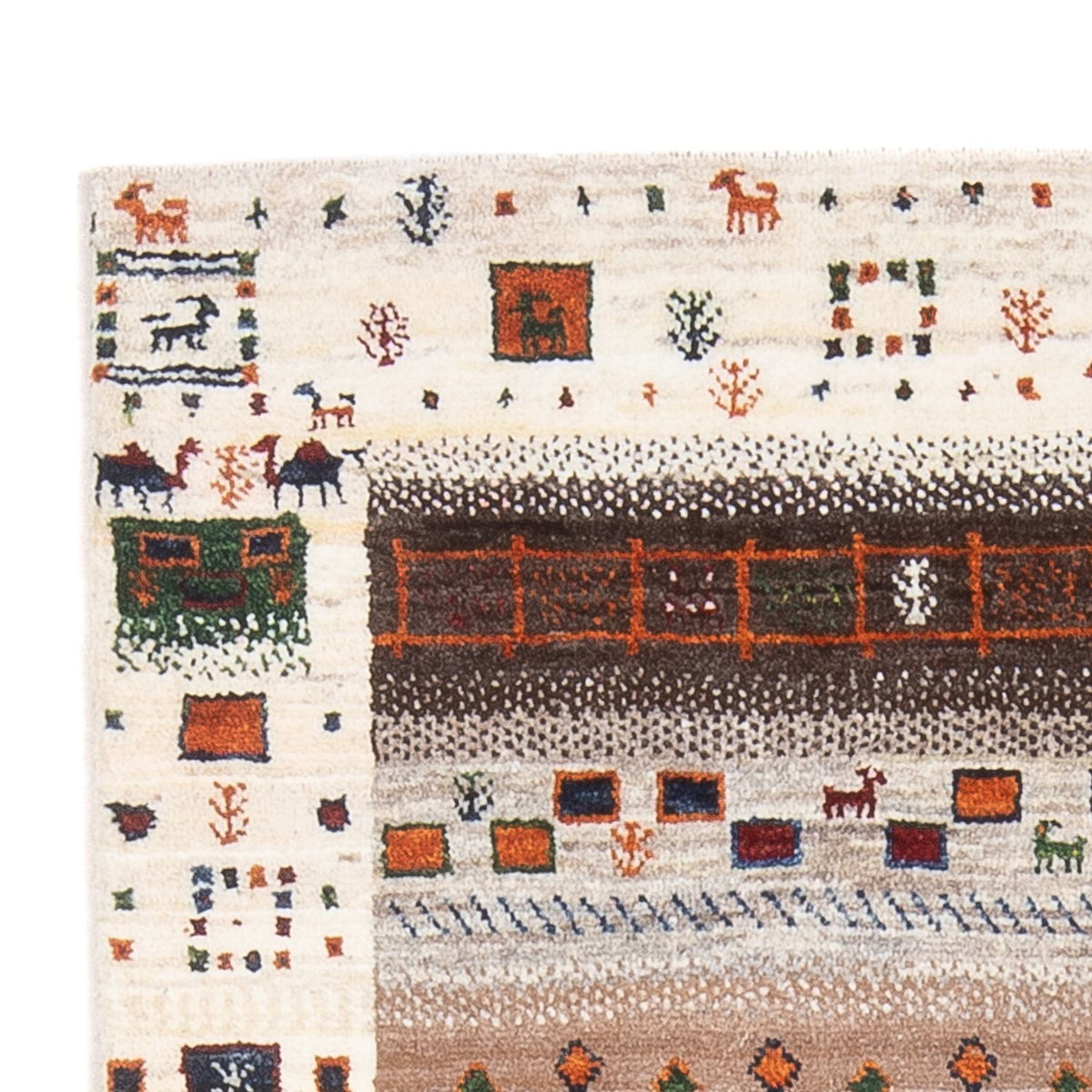 Gabbeh Teppich - Loribaft Perser - 127 x 84 cm - mehrfarbig