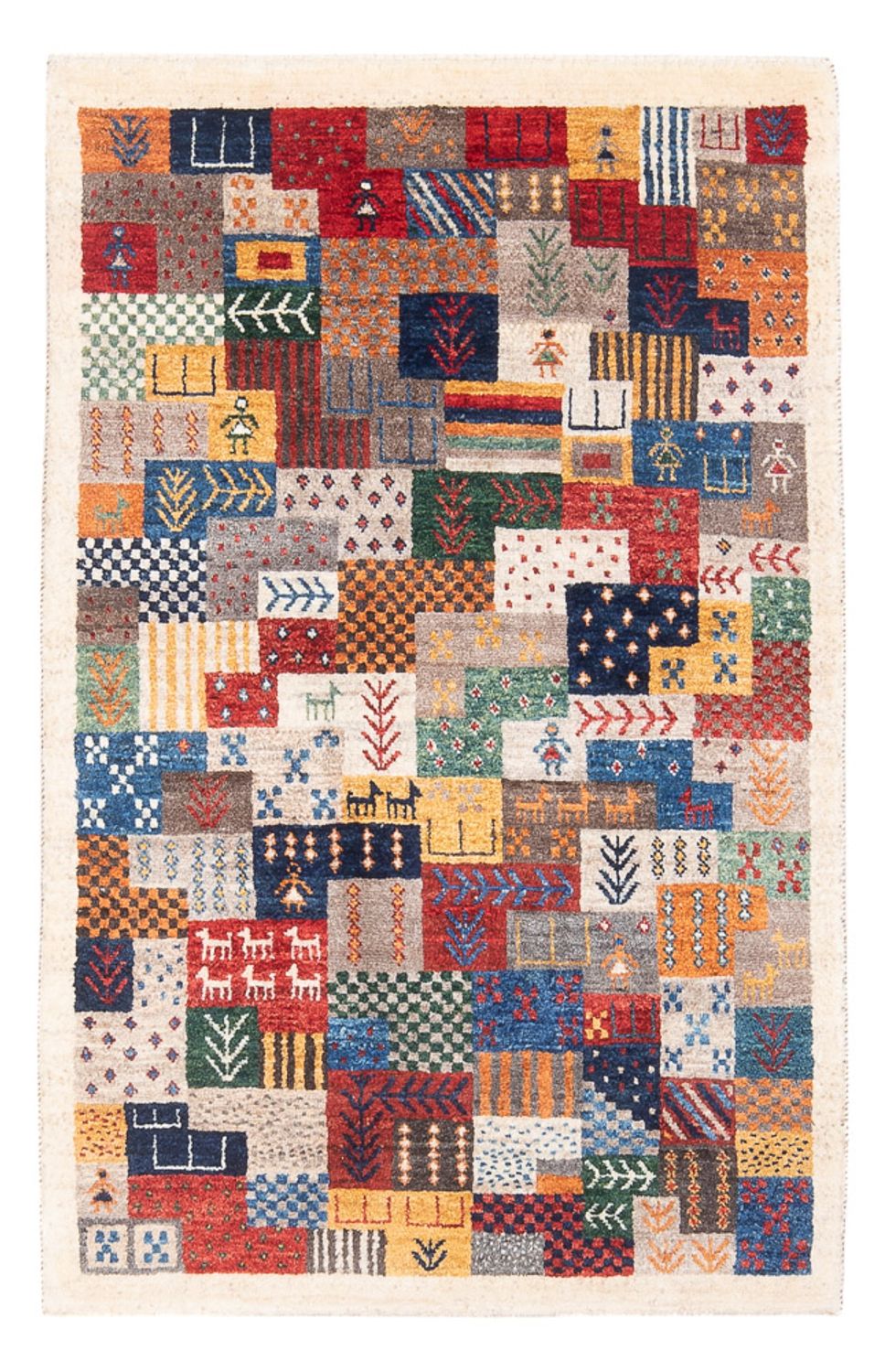 Gabbeh Teppich - Loribaft Perser - 129 x 78 cm - mehrfarbig