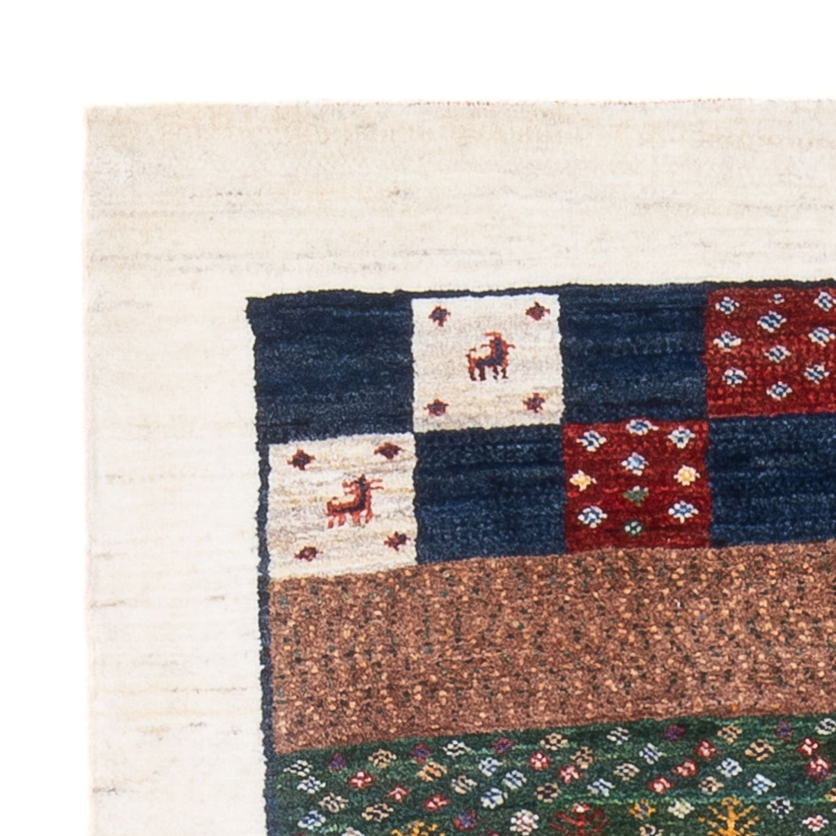 Gabbeh Teppich - Loribaft Perser - 131 x 86 cm - mehrfarbig