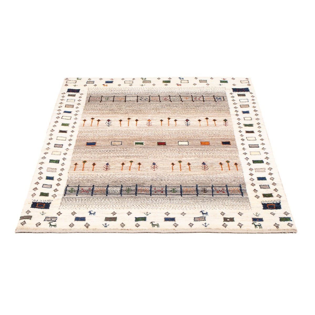 Gabbeh Teppich - Loribaft Perser - 134 x 86 cm - mehrfarbig