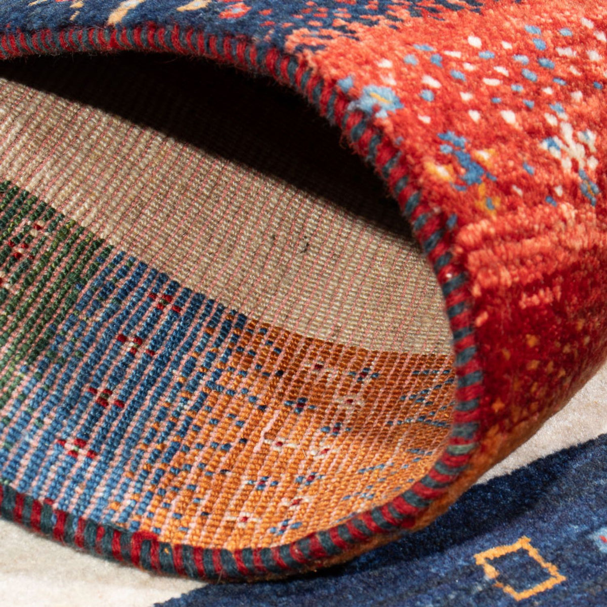 Gabbeh Teppich - Loribaft Perser - 138 x 83 cm - mehrfarbig