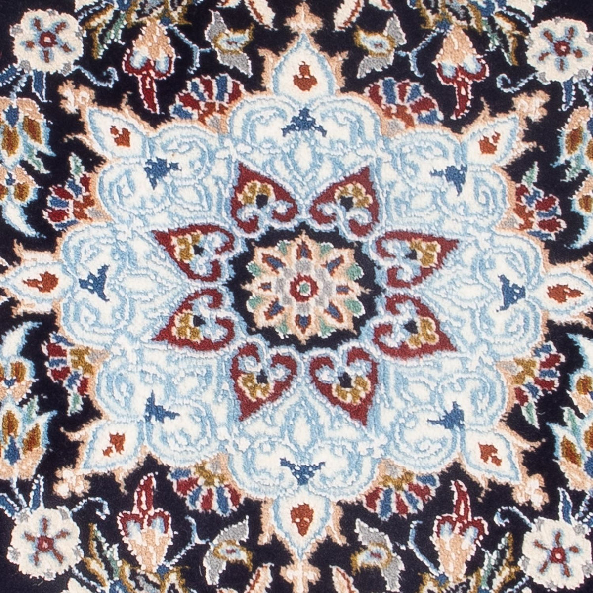 Perserteppich - Nain - Premium - 75 x 50 cm - hellblau