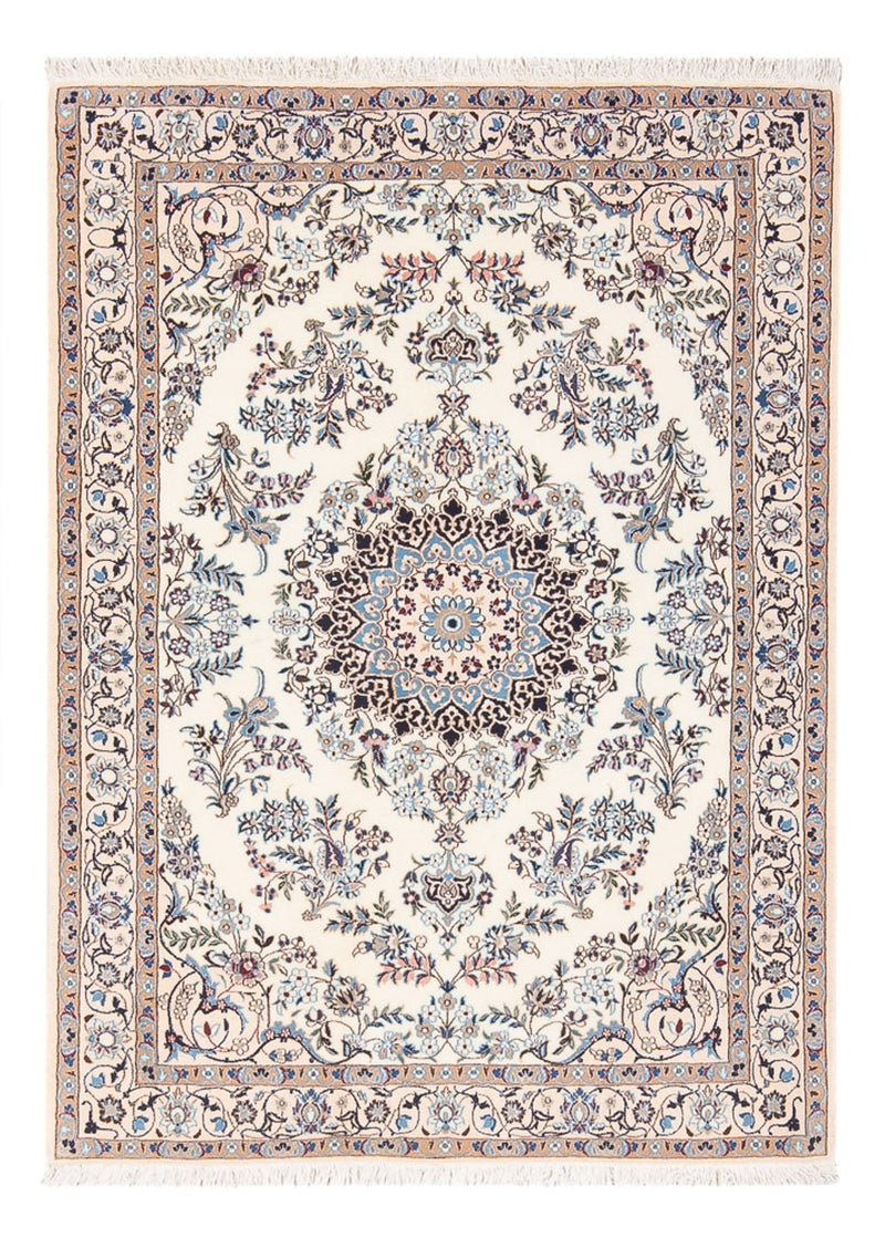 Perserteppich - Nain - Premium - 132 x 98 cm - creme