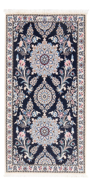 Perserteppich - Nain - Premium - 112 x 57 cm - dunkelblau