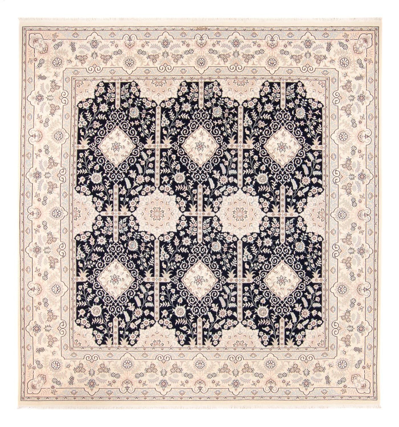 Perserteppich - Nain - 263 x 245 cm - dunkelblau