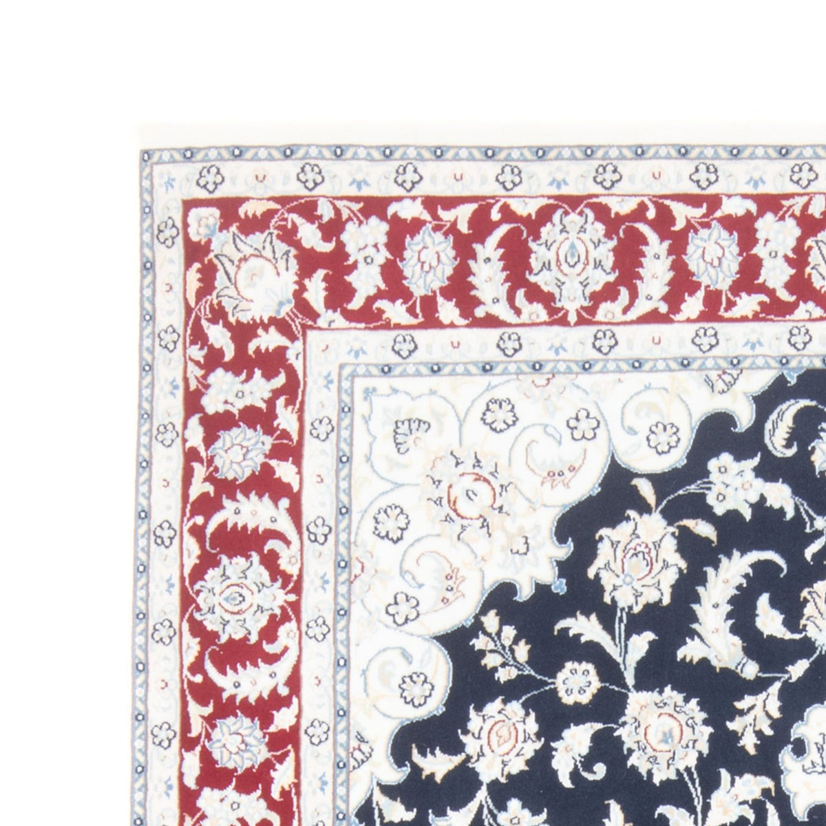 Perserteppich - Nain - Royal - 203 x 145 cm - dunkelblau