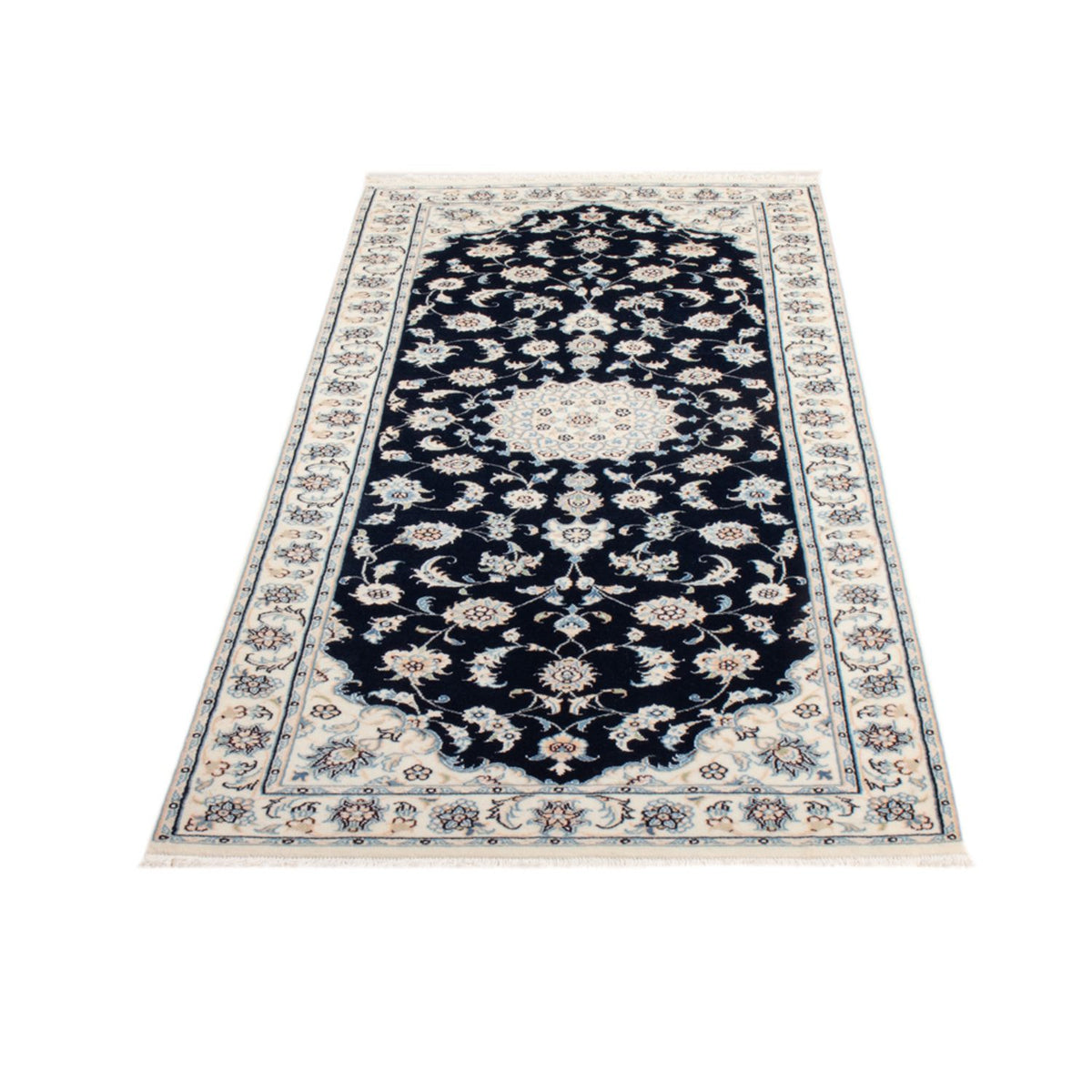Läufer Perser - Nain - Royal - 197 x 81 cm - dunkelblau