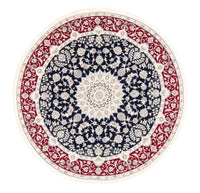 Perserteppich - Nain rund  - 200 x 200 cm - dunkelblau