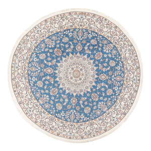 Perserteppich - Nain - Premium rund  - 154 x 151 cm - blau