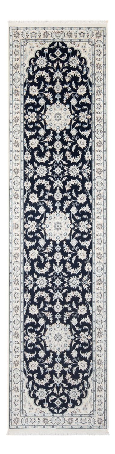 Läufer Perser - Nain - Premium - 296 x 80 cm - dunkelblau