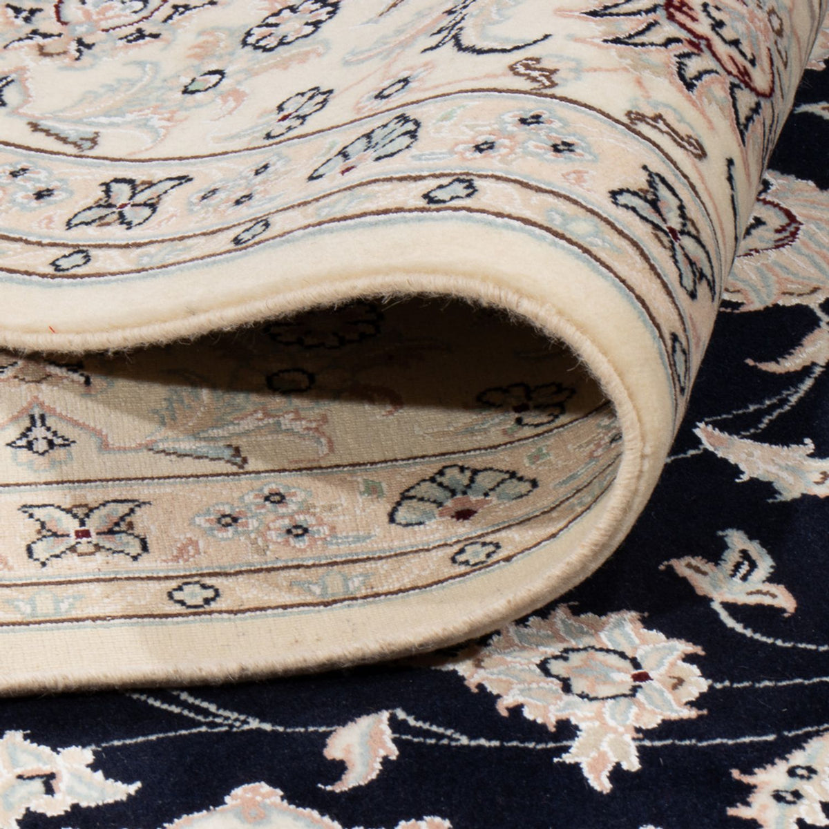 Perserteppich - Nain quadratisch  - 258 x 246 cm - dunkelblau