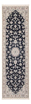 Läufer Perser - Nain - Premium - 253 x 81 cm - dunkelblau