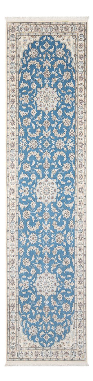 Läufer Perser - Nain - Premium - 300 x 80 cm - blau