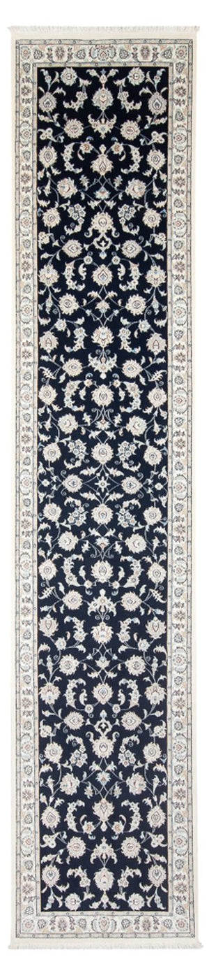 Läufer Perser - Nain - Premium - 394 x 92 cm - dunkelblau