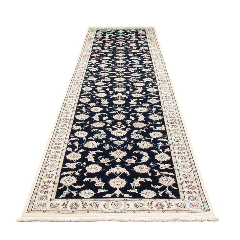 Läufer Perser - Nain - Premium - 394 x 92 cm - dunkelblau