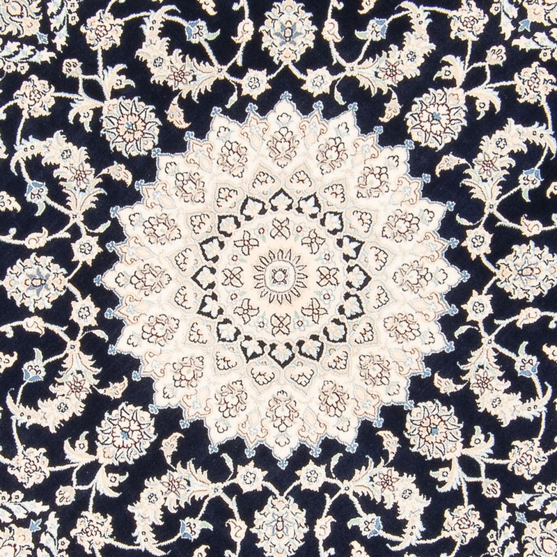 Perserteppich - Nain rund  - 204 x 195 cm - dunkelblau
