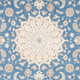 Perserteppich - Nain quadratisch  - 252 x 248 cm - hellblau