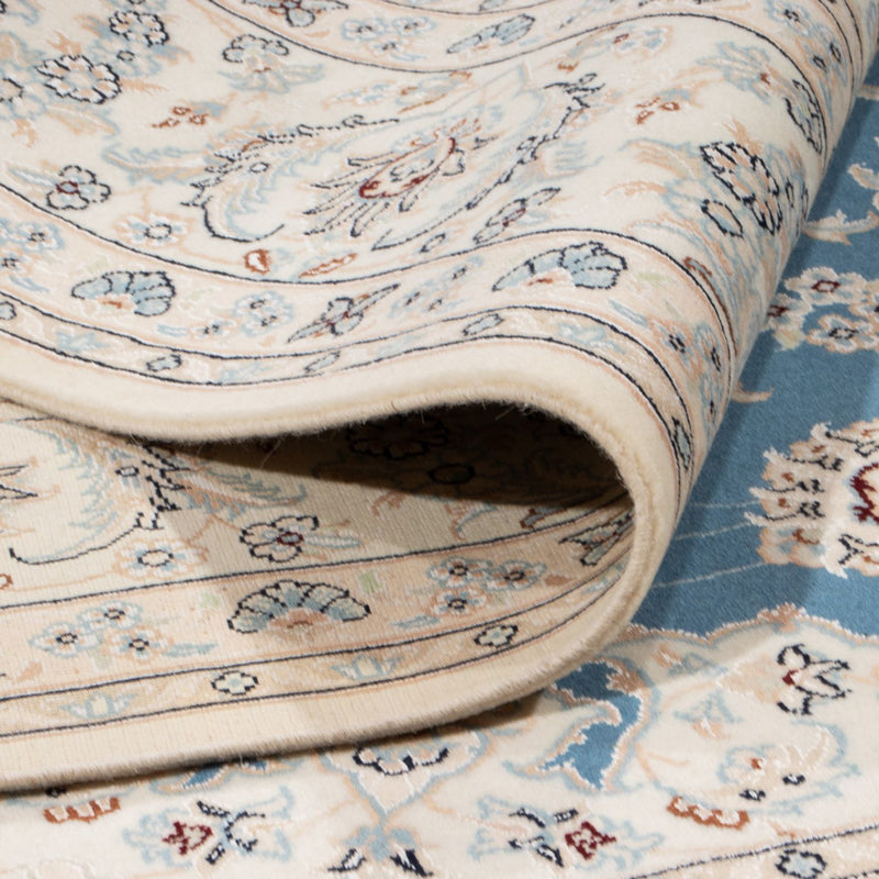 Perserteppich - Nain quadratisch  - 252 x 248 cm - hellblau