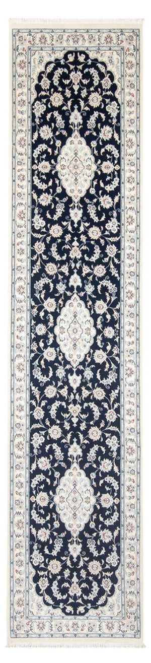 Läufer Perser - Nain - Premium - 346 x 88 cm - dunkelblau