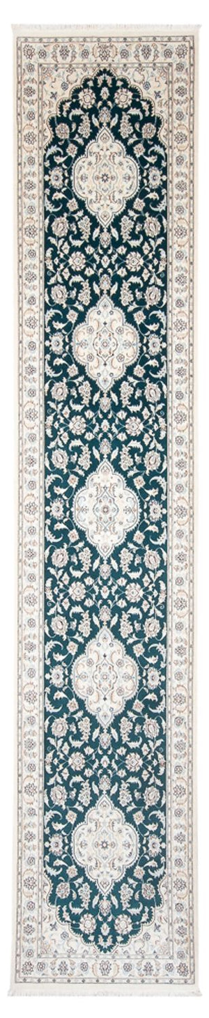 Läufer Perser - Nain - Premium - 397 x 88 cm - dunkelblau