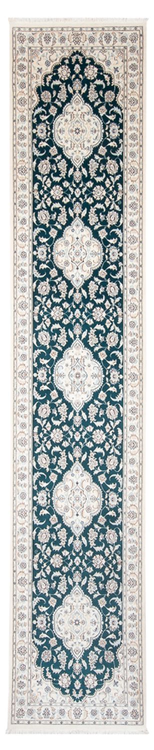 Läufer Perser - Nain - Premium - 397 x 88 cm - dunkelblau