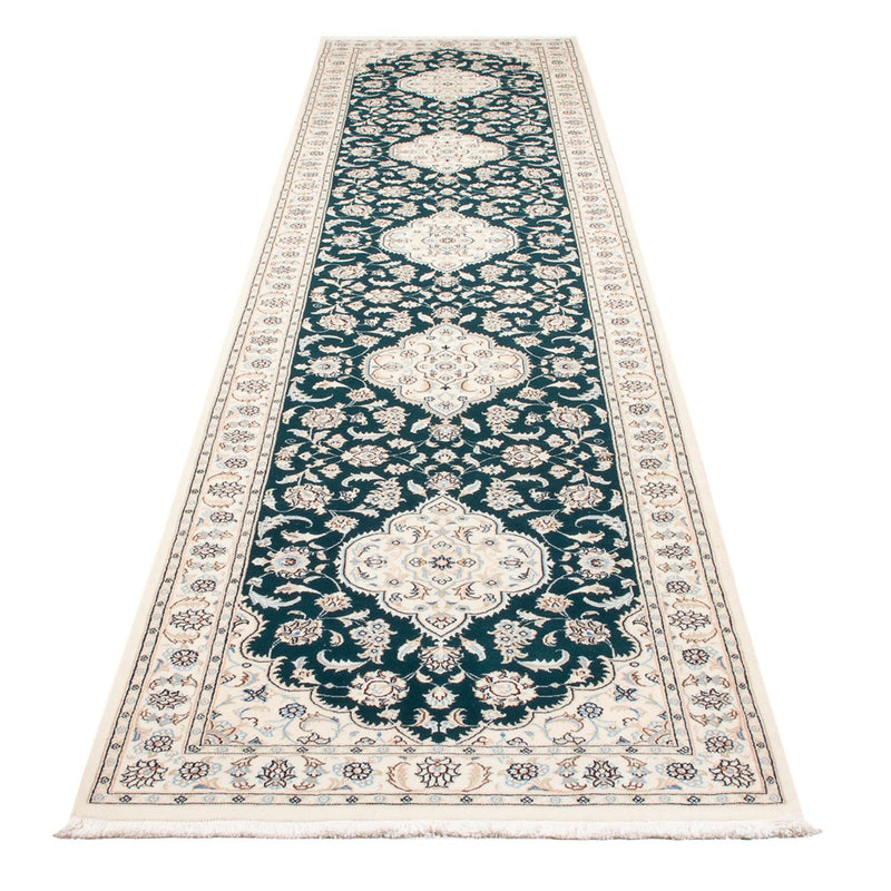 Läufer Perser - Nain - Premium - 397 x 88 cm - dunkelblau