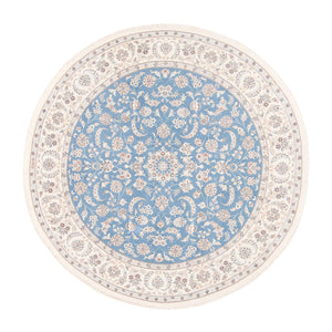Perserteppich - Nain rund  - 200 x 200 cm - hellblau