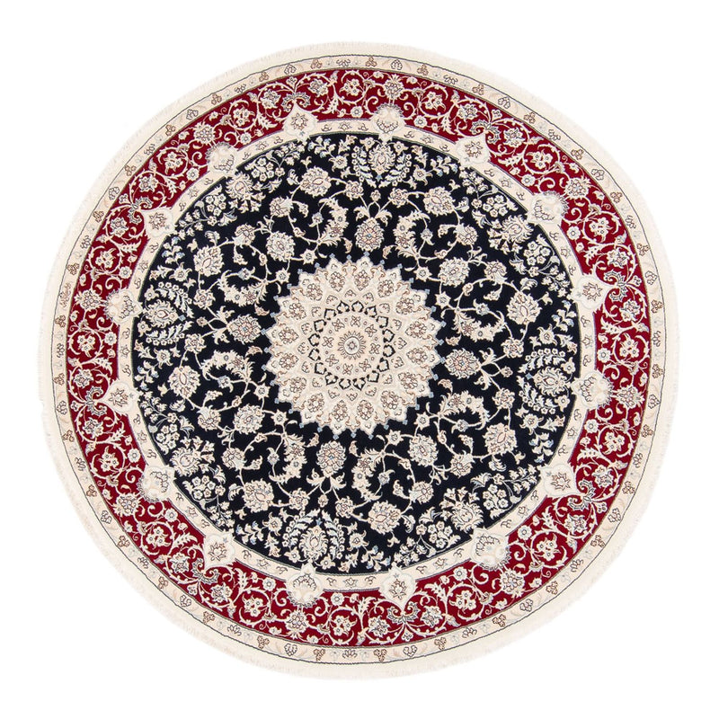 Perserteppich - Nain rund  - 206 x 195 cm - dunkelblau