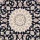 Perserteppich - Nain rund  - 206 x 195 cm - dunkelblau
