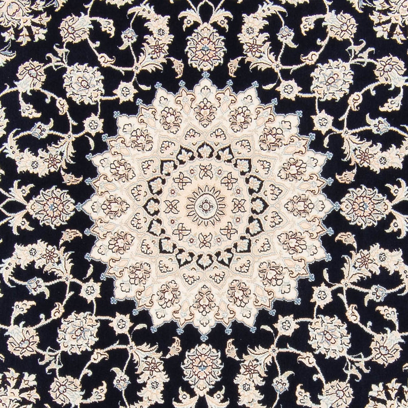 Perserteppich - Nain rund  - 206 x 195 cm - dunkelblau
