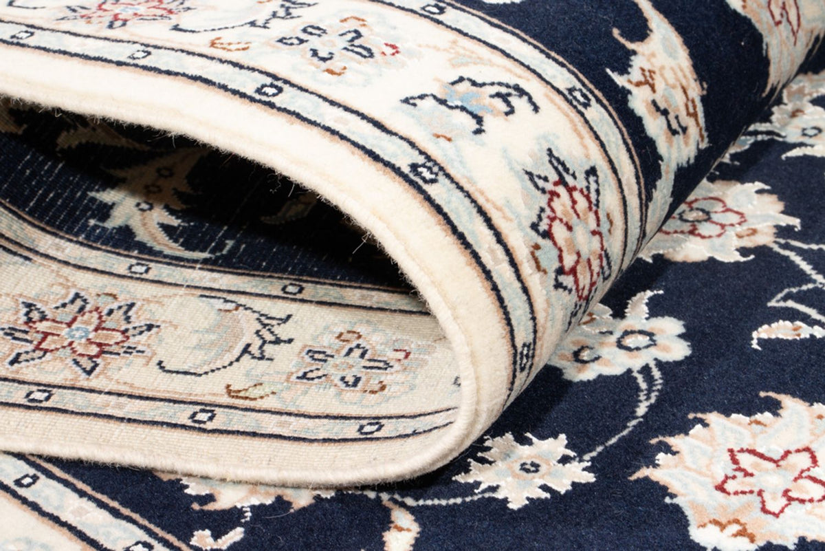 Läufer Perser - Nain - Royal - 203 x 79 cm - dunkelblau