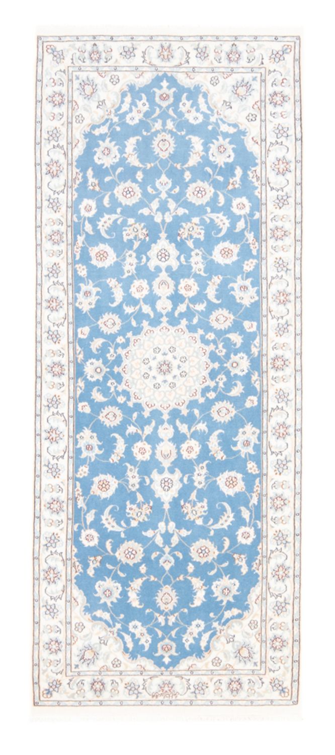 Läufer Perser - Nain - Royal - 204 x 82 cm - hellblau