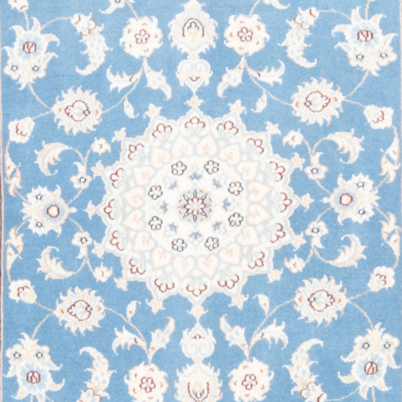 Läufer Perser - Nain - Royal - 204 x 82 cm - hellblau