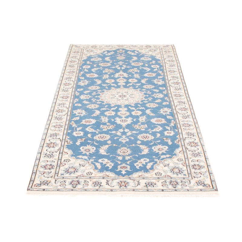 Läufer Perser - Nain - Royal - 204 x 82 cm - hellblau