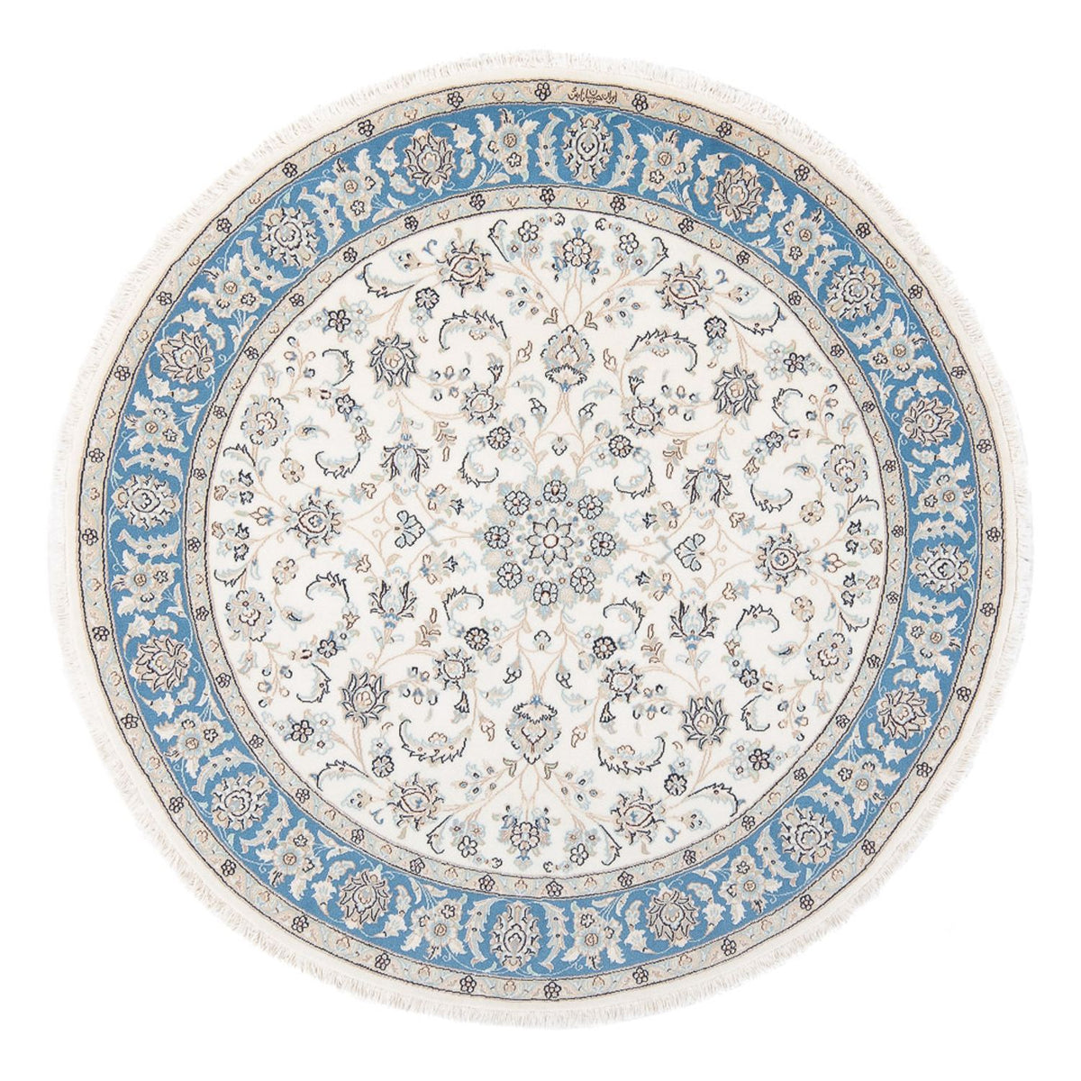 Perserteppich - Nain - Premium rund  - 148 x 149 cm - creme