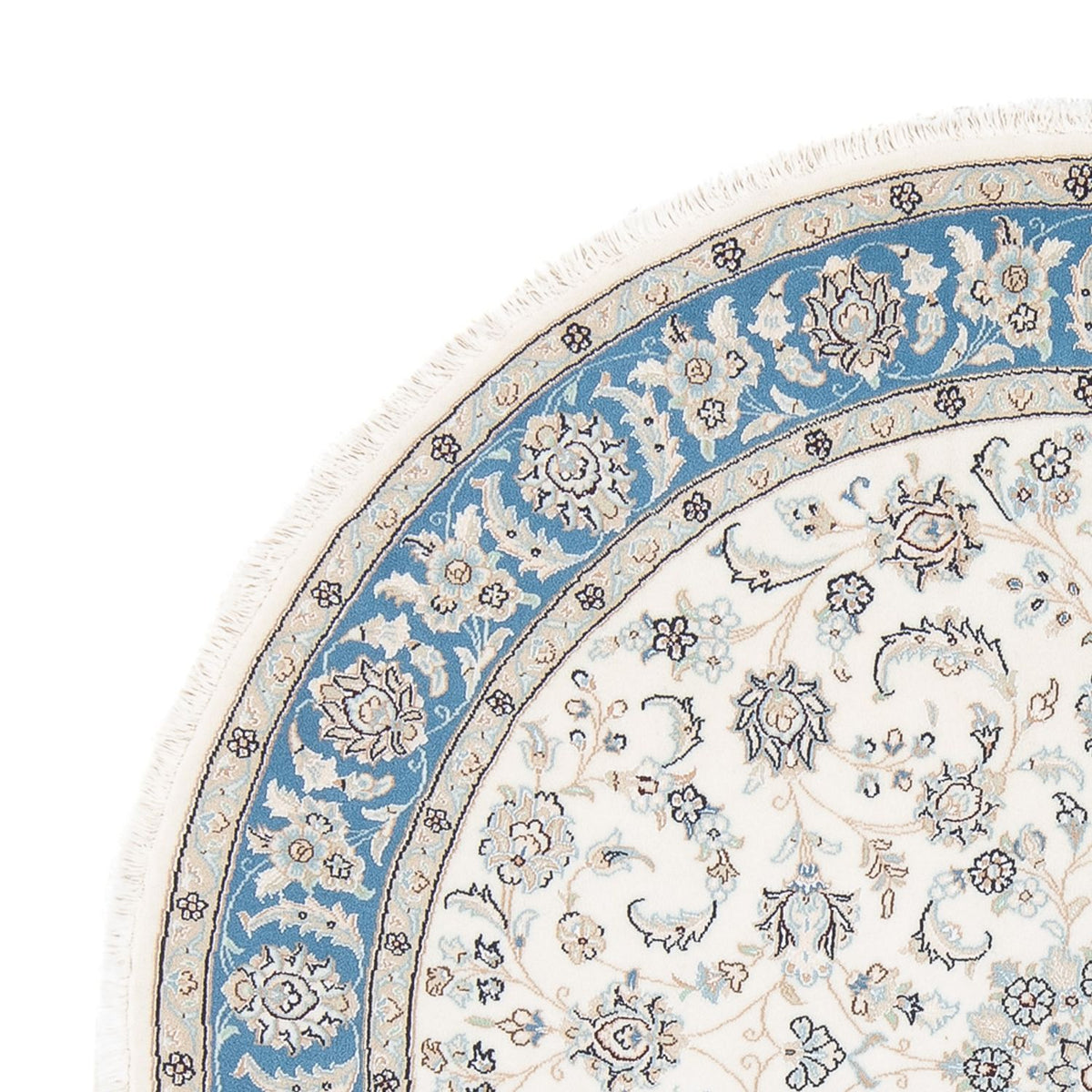 Perserteppich - Nain - Premium rund  - 148 x 149 cm - creme