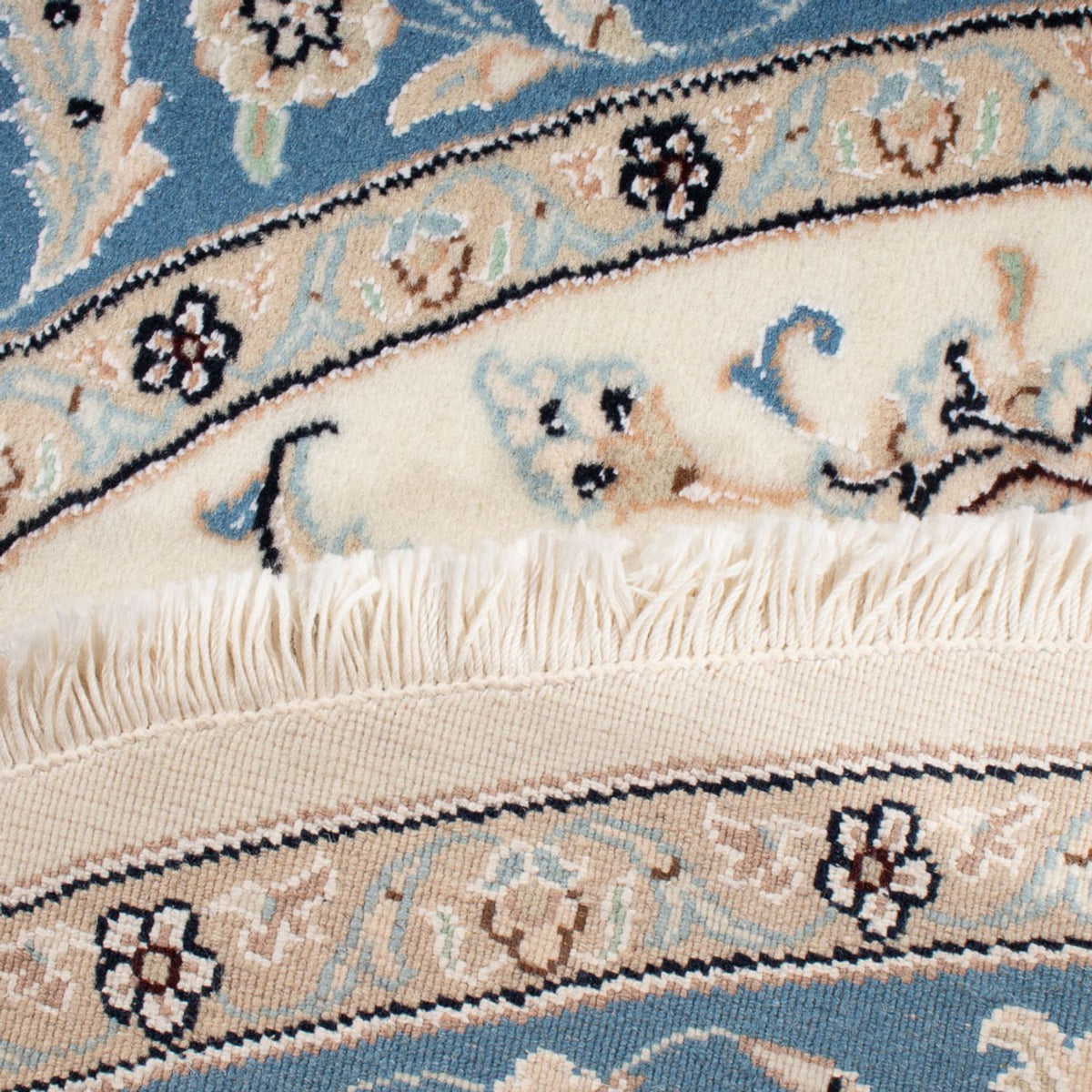 Perserteppich - Nain - Premium rund  - 148 x 149 cm - creme