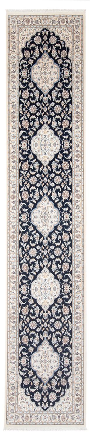 Läufer Perser - Nain - Premium - 400 x 90 cm - dunkelblau