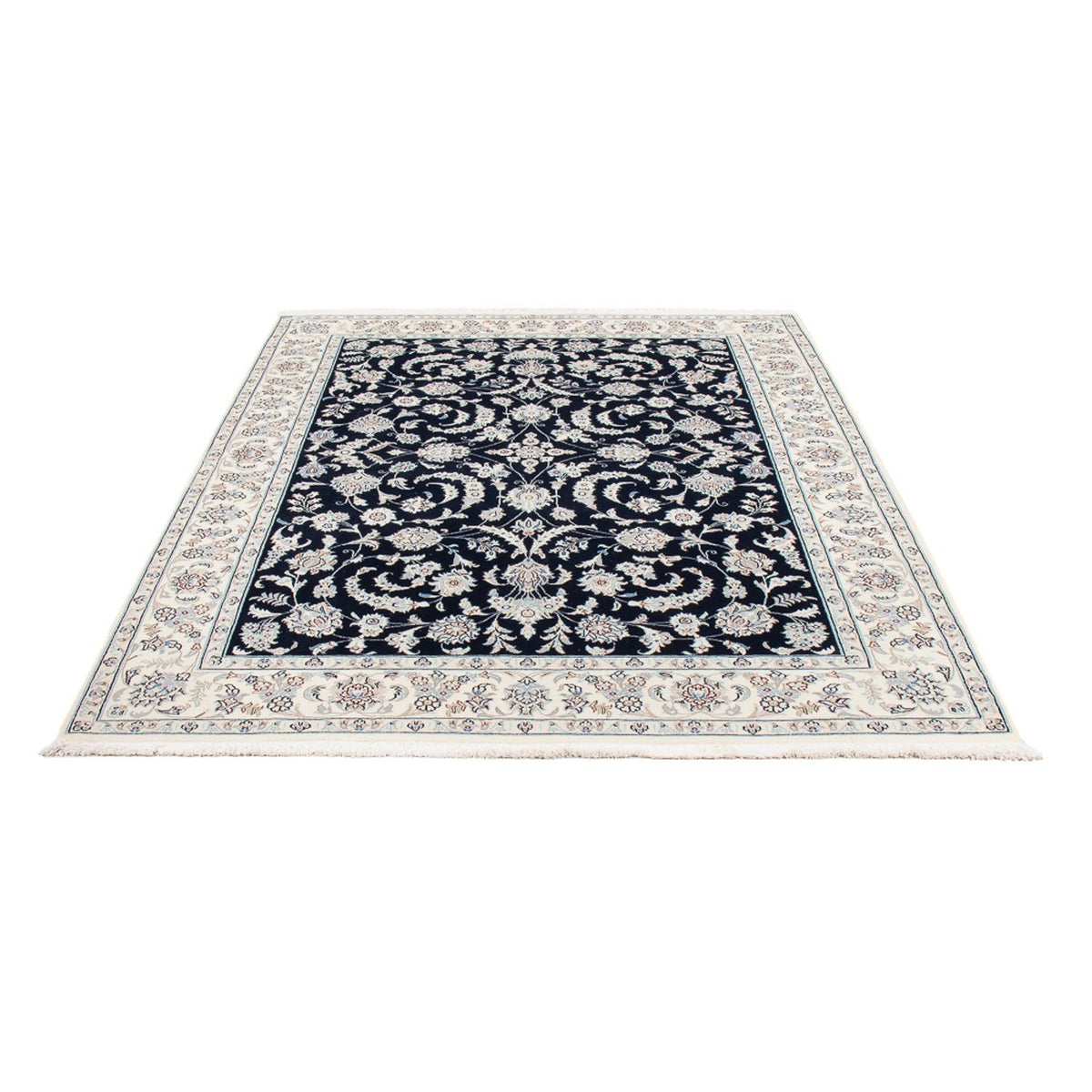 Perserteppich - Nain - Premium - 196 x 151 cm - dunkelblau