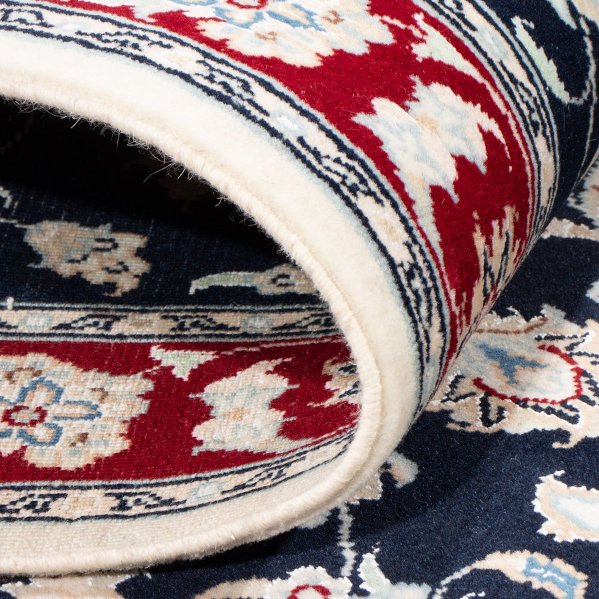 Läufer Perser - Nain - Royal - 200 x 80 cm - dunkelblau