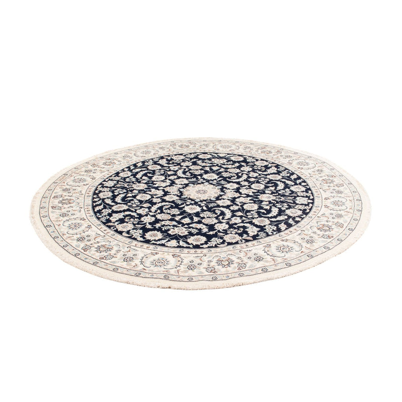 Perserteppich - Nain rund  - 202 x 202 cm - dunkelblau