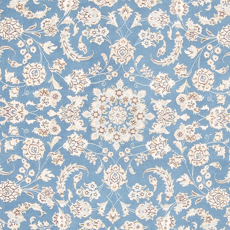 Perserteppich - Nain rund  - 212 x 203 cm - hellblau
