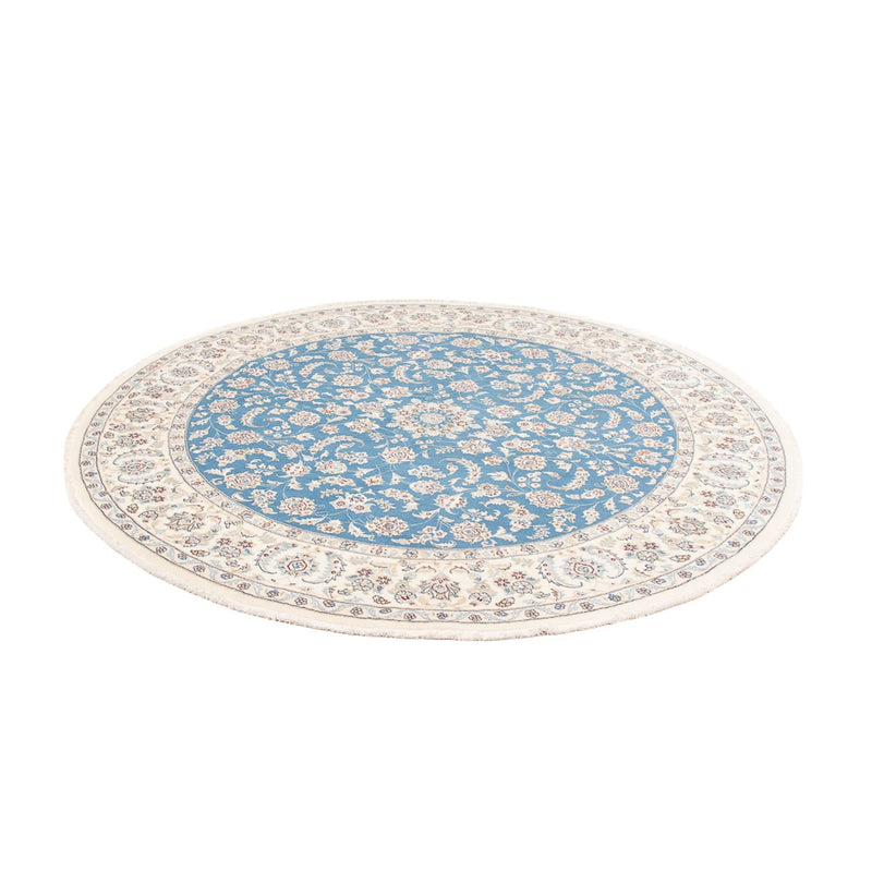 Perserteppich - Nain rund  - 212 x 203 cm - hellblau