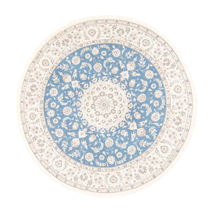 Perserteppich - Nain rund  - 202 x 197 cm - hellblau